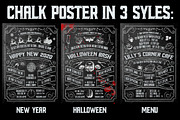 Chalk Poster in 3 Styles 