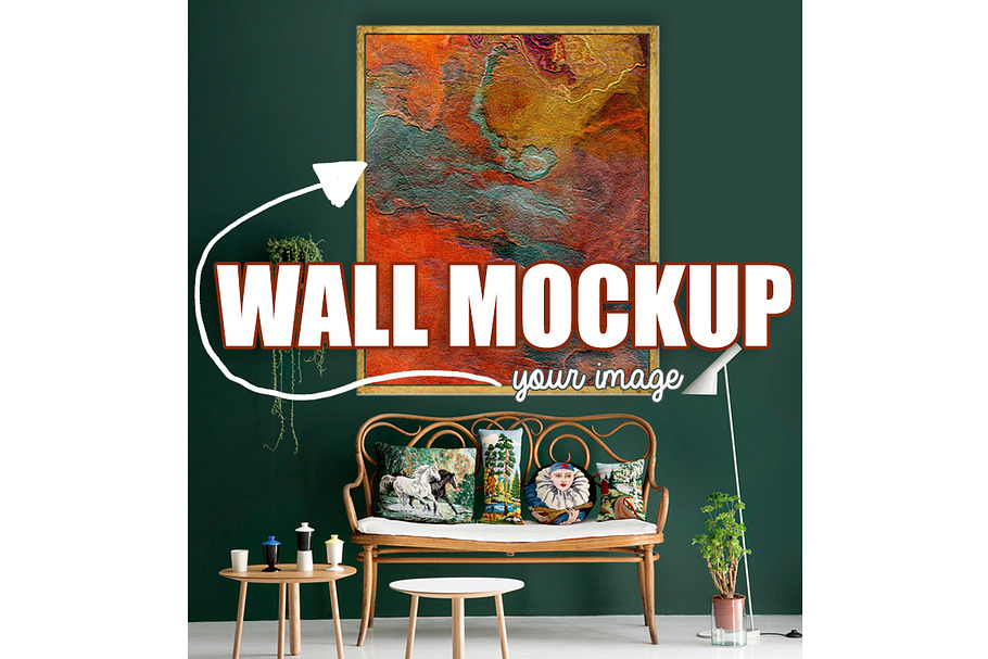 Framed Art Wall Mockup in Graphics - product preview 8