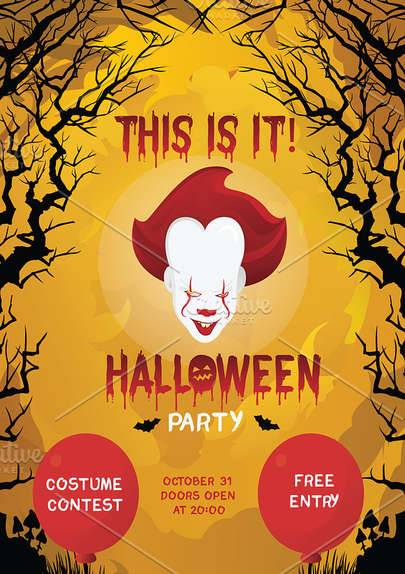 Halloween Event IT Flyer, Poster in Flyer Templates - product preview 1