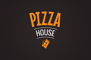 Pizza slice logo design background