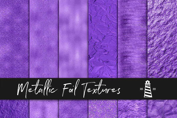 Violet Metallic Foil Textures