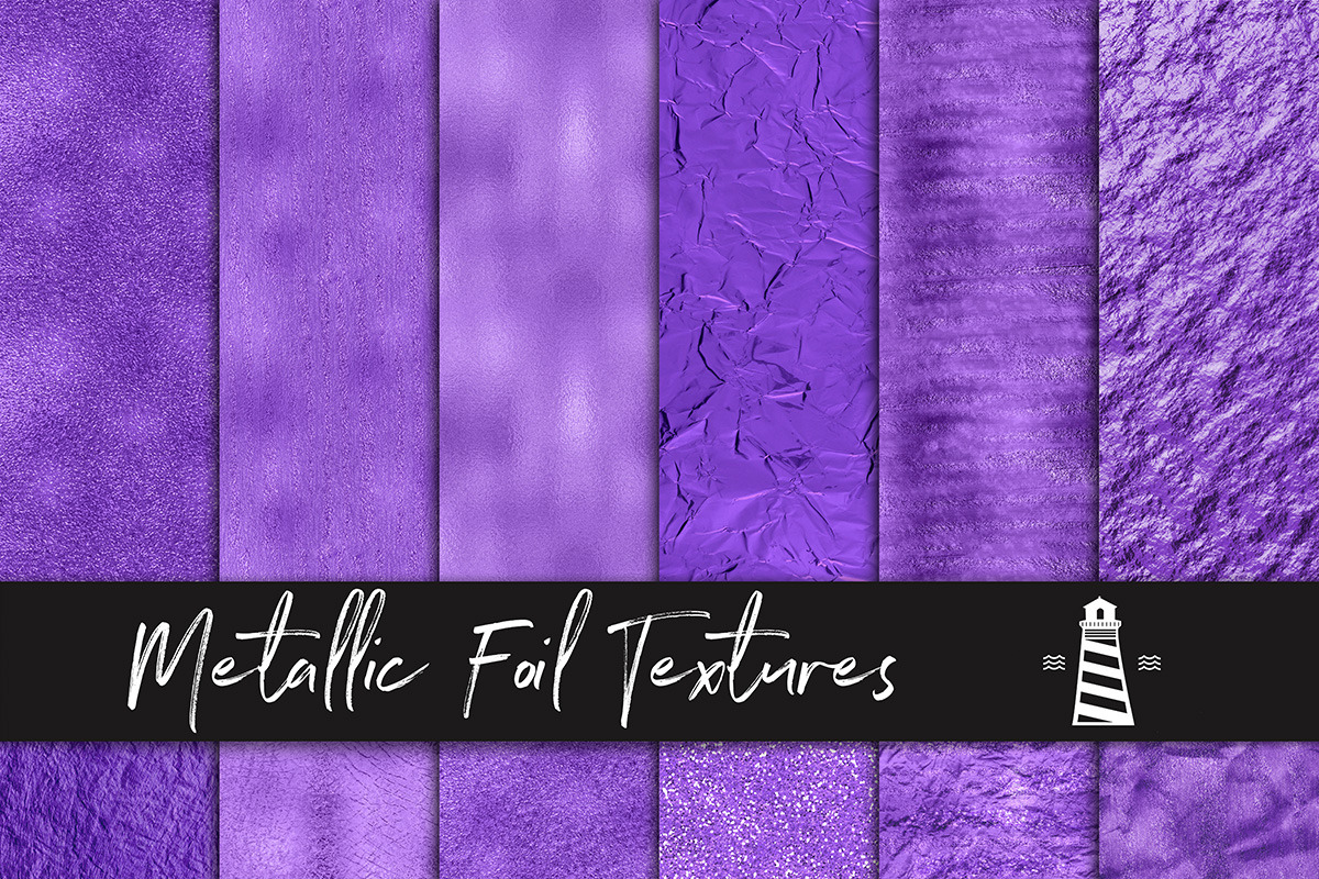 Violet Metallic Foil Textures in Graphics - product preview 8