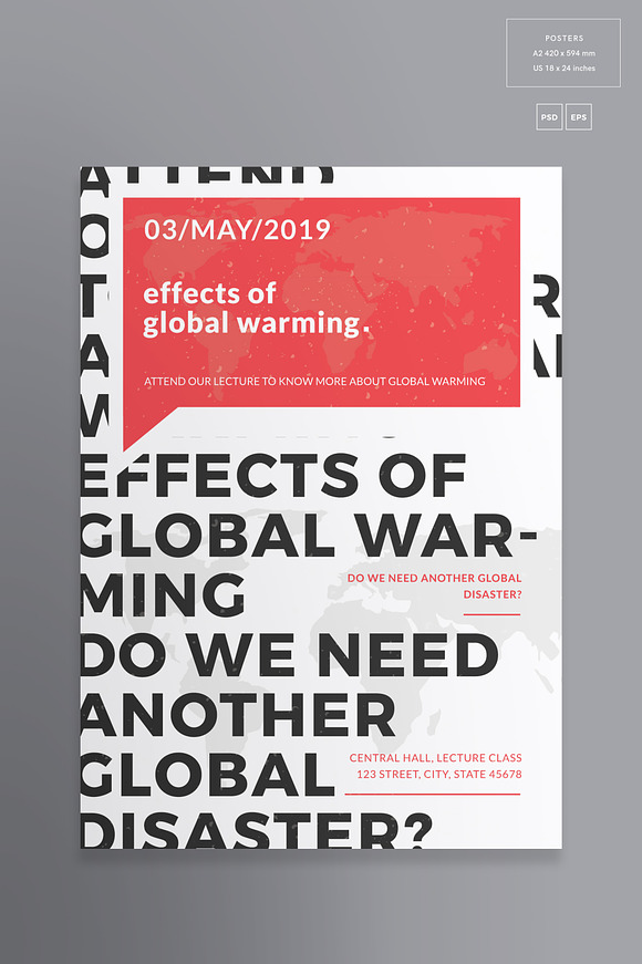 Posters | Global Warming in Flyer Templates - product preview 1