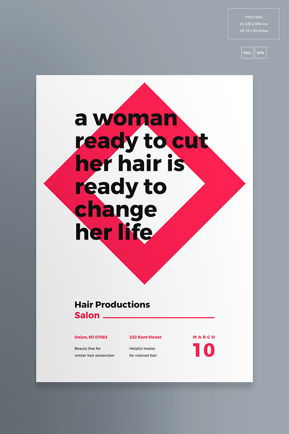 Print Pack | Hair Salon in Templates - product preview 5