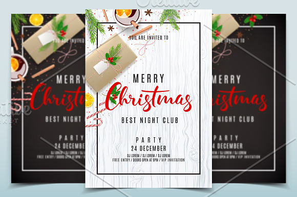 Christmas Party Invitation Flyers in Flyer Templates - product preview 3