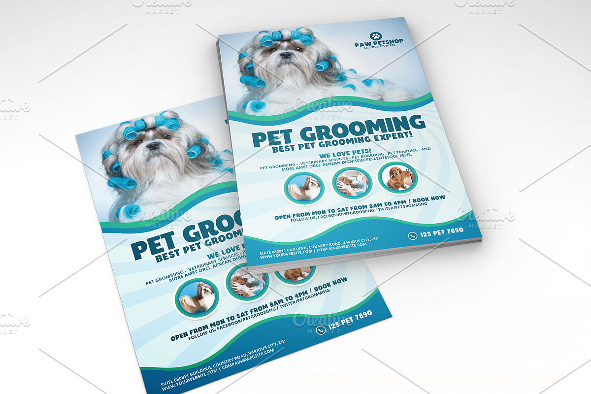 Pet Grooming Services in Flyer Templates - product preview 8