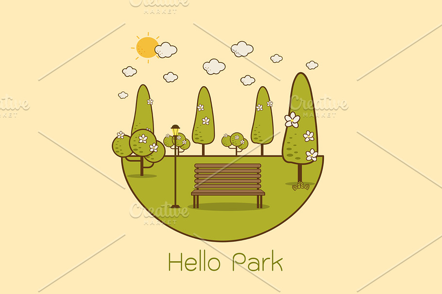 Public Park in The City in Illustrations - product preview 8