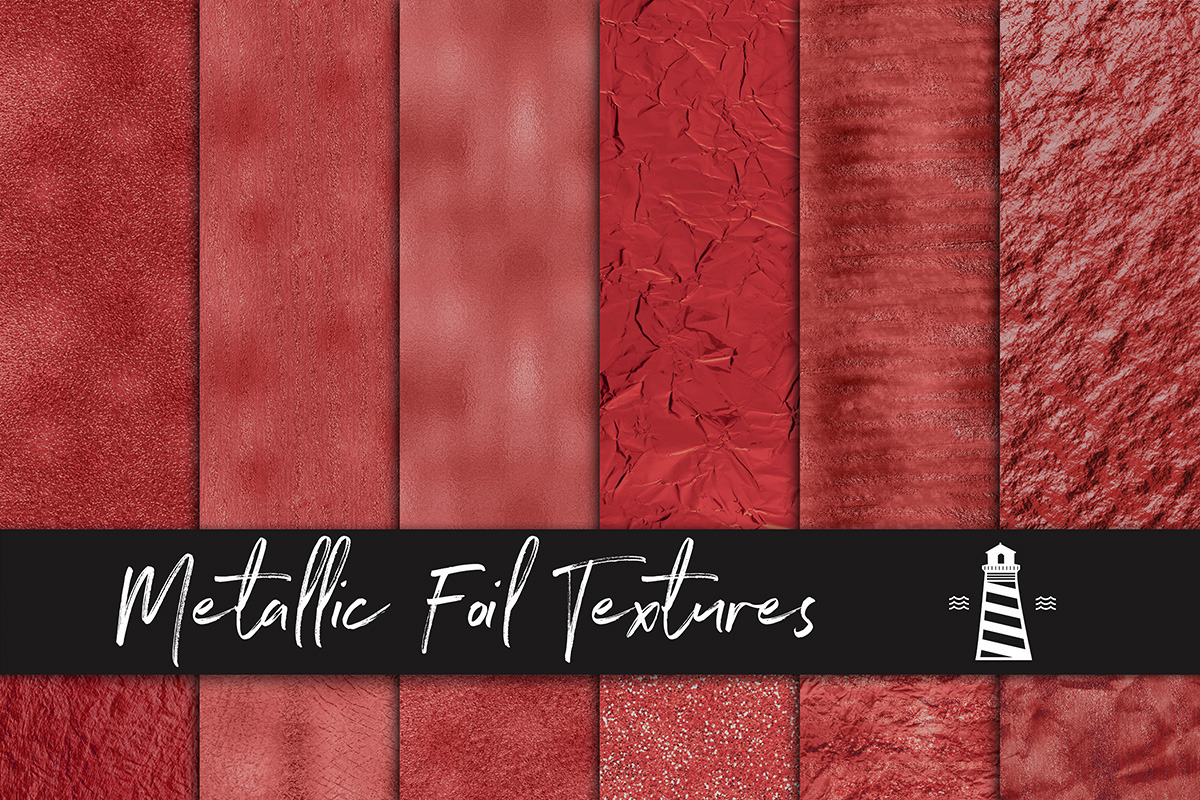 Red Metallic Digital Papers in Graphics - product preview 8