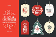 6 Christmas Retail Sale Tags