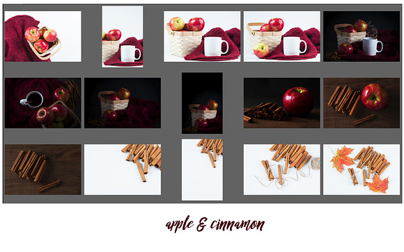 Apples & Cinnamon Stock Photo Bundle in Social Media Templates - product preview 2