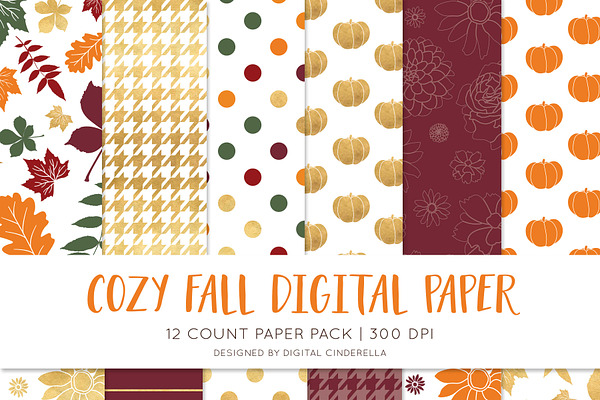 Glam Fall Digital Paper
