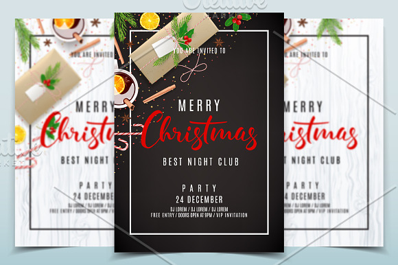Christmas Party Invitation Flyers in Flyer Templates - product preview 4
