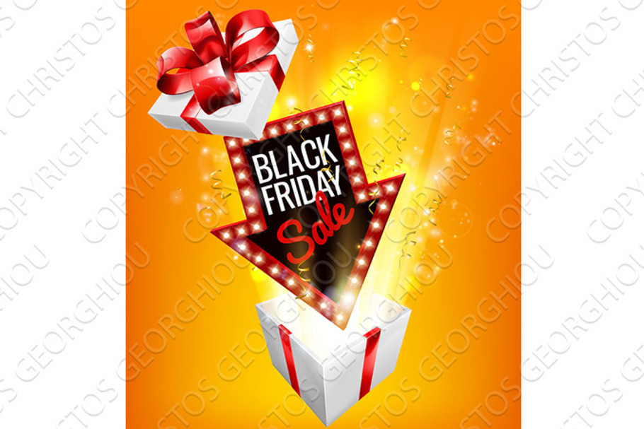 Black Friday Sale Exciting Gift Sign in Illustrations - product preview 8