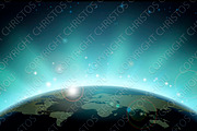 World globe eclipse background