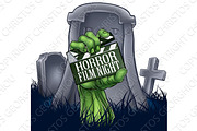 Horror Film Zombie or Monster Clapper Board Sign
