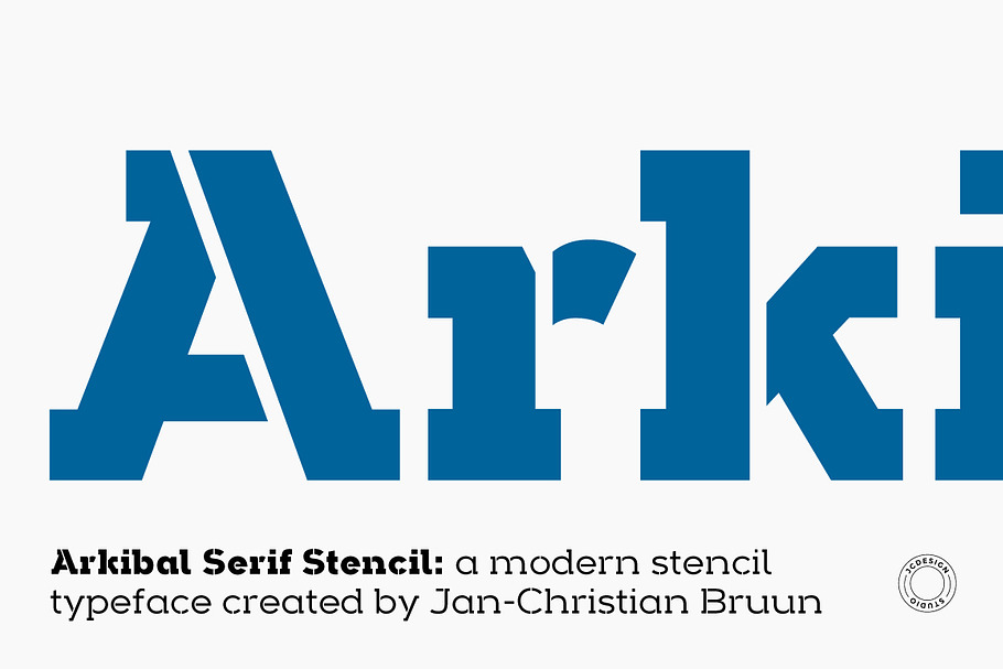 Arkibal Serif Stencil in Serif Fonts - product preview 8