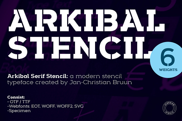 Arkibal Serif Stencil in Serif Fonts - product preview 2
