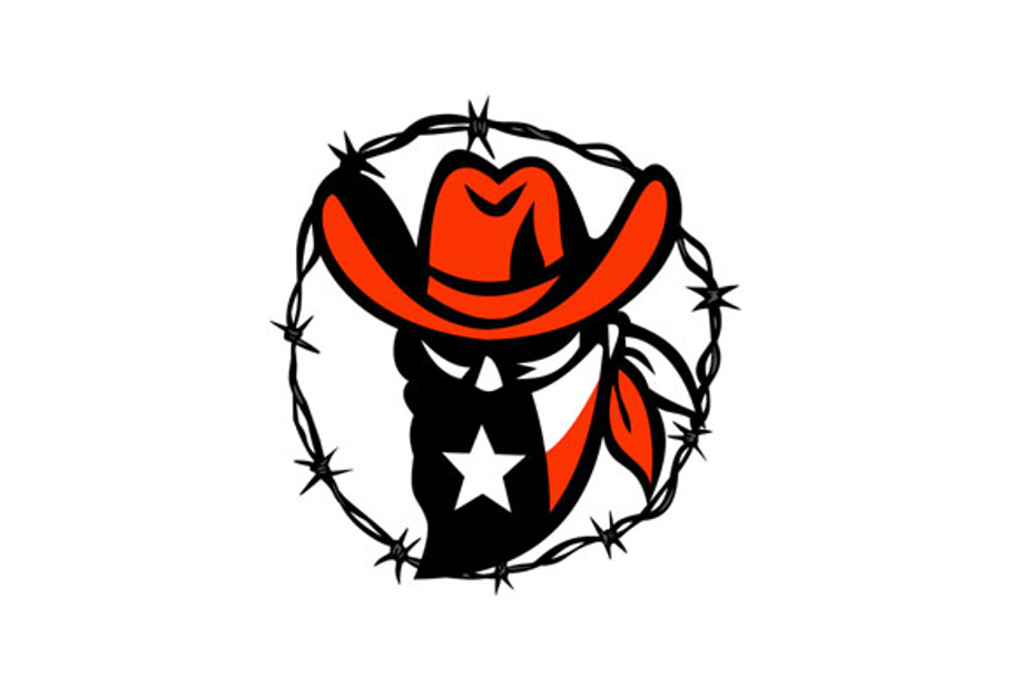 Texan Outlaw Texas Flag Barb Wire in Illustrations - product preview 8