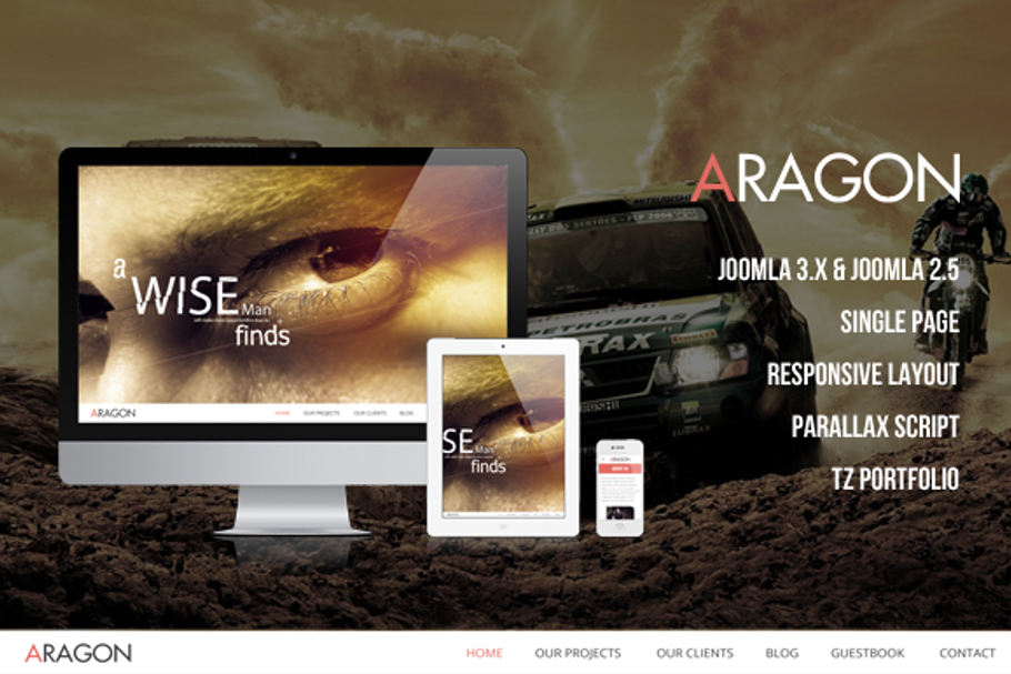 Aragon - Parallax Joomla Template in Joomla Themes - product preview 8