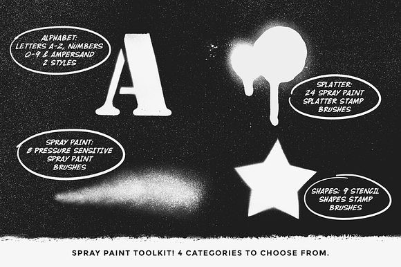 Stencil Kit Procreate brushes in Photoshop Brushes - product preview 2