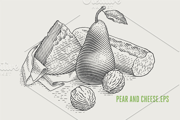 Wine and cheese bundle in Illustrations - product preview 13