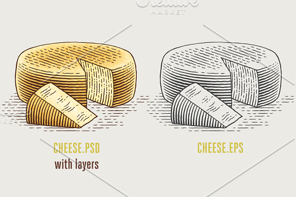 Wine and cheese bundle in Illustrations - product preview 20