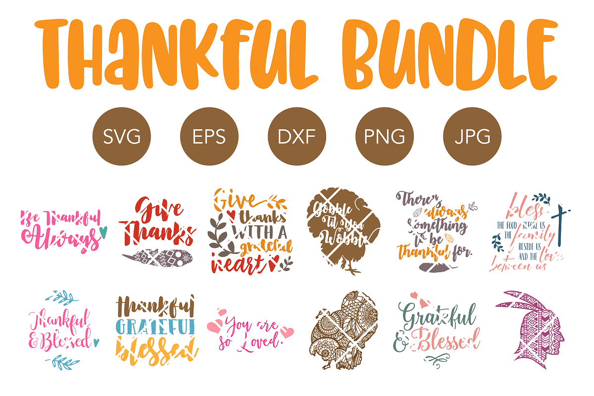 Thanksgiving SVG Bundle for Cricut | Custom-Designed Illustrations