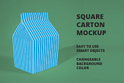 Square Carton Mockup