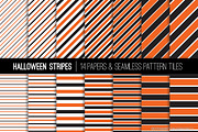 Halloween Orange Black Stripes