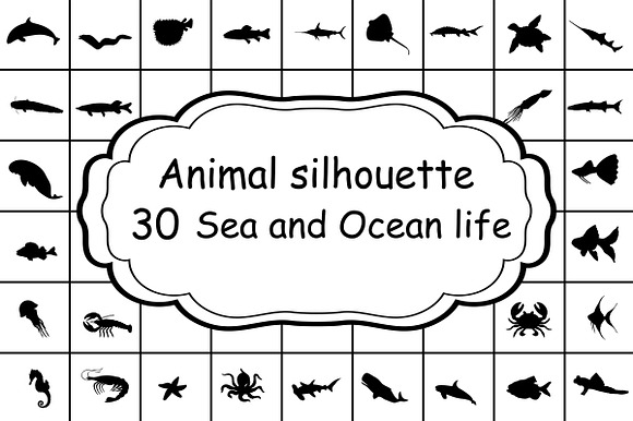 Set 200 silhouettes animals in Animal Icons - product preview 4