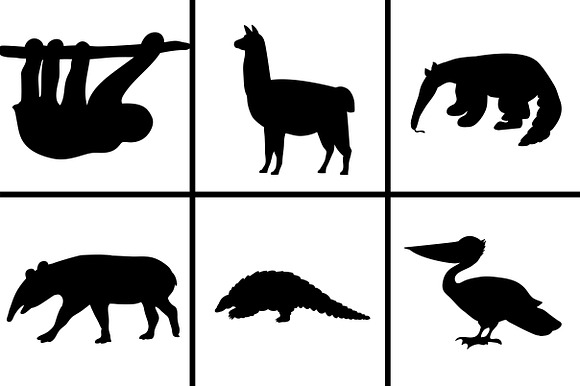 Set 200 silhouettes animals in Animal Icons - product preview 8