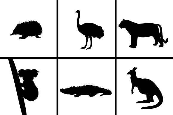 Set 200 silhouettes animals in Animal Icons - product preview 9