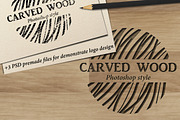 Carved wood layer style