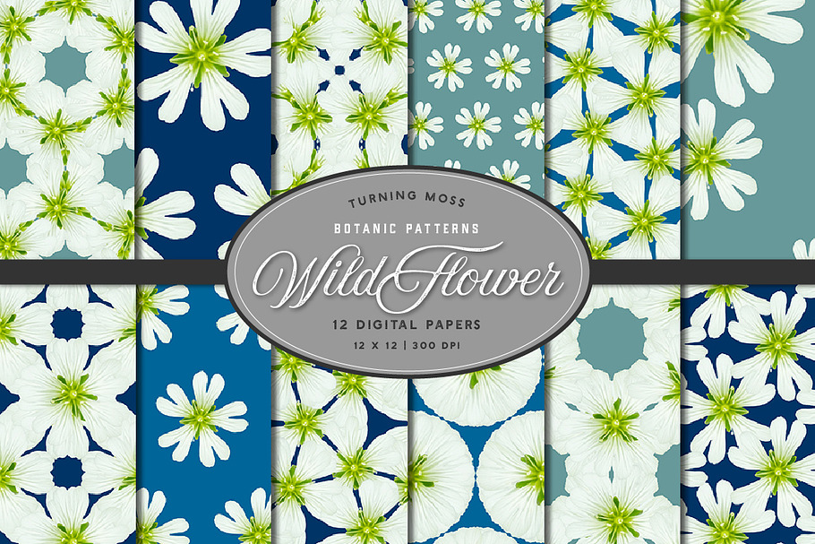 Wild Flower Patterns - Digital Paper