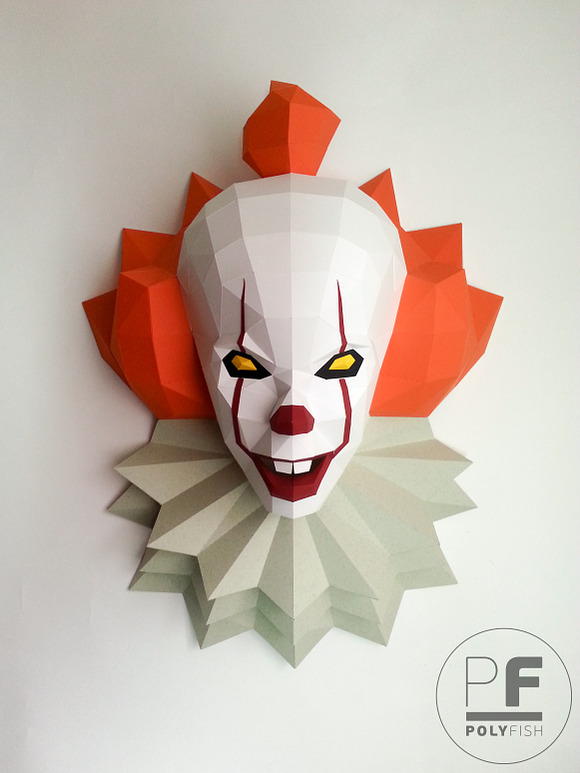 DIY Pennywise 2017 3D model template in Templates - product preview 2