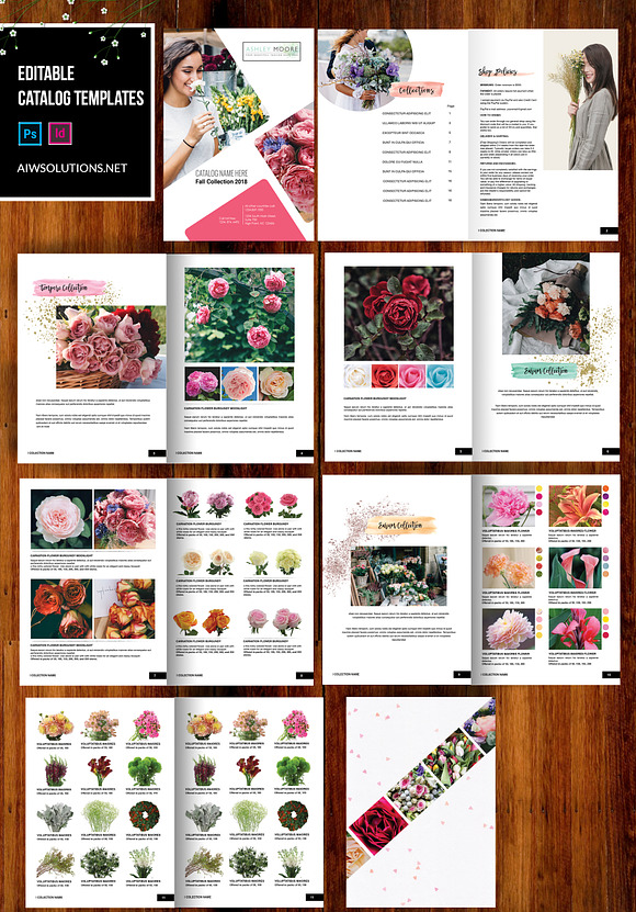wholesale flower catalog template in Magazine Templates - product preview 1