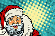 Closeup of happy Santa Claus face