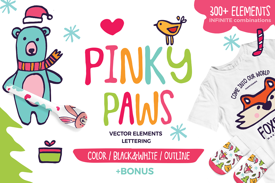 Pinky Paws - Scandinavian Nursery in Illustrations - product preview 8