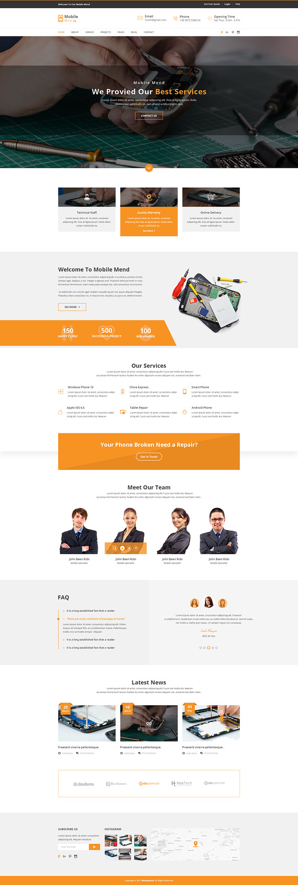 Mobile - Mend Mobile Repair Template in HTML/CSS Themes - product preview 1