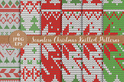 CHRISTMAS KNITTED seamless patterns