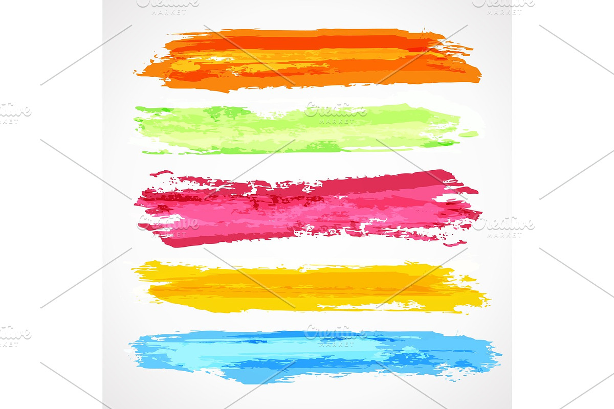 Brush strokes template in Illustrations - product preview 8