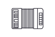 accordion vector line icon, sign, illustration on background, editable strokes