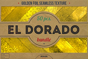 50 Golden Foil HD Textures XL Bundle