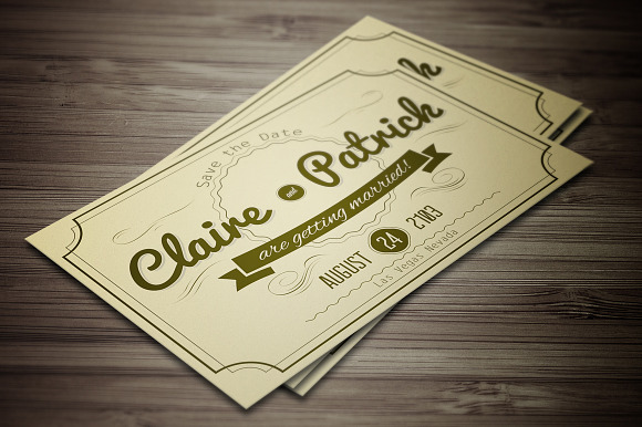 Vintage Wedding Invitation vol.2. in Wedding Templates - product preview 2
