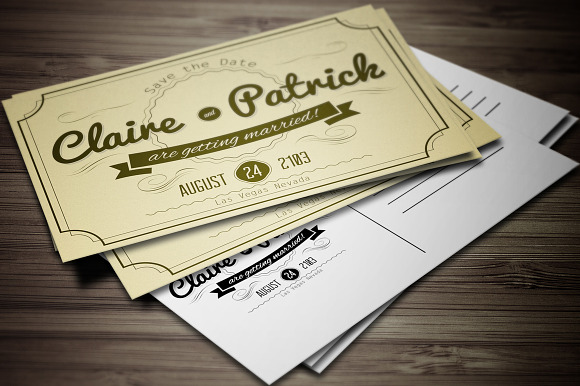 Vintage Wedding Invitation vol.2. in Wedding Templates - product preview 3
