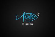 fish logo design vector background