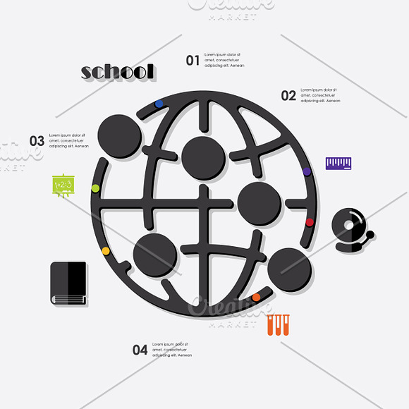 9 EDUCATION infographics in Presentation Templates - product preview 4