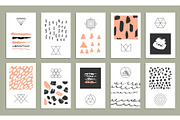 Marker textures,25 cards,8 gift tags