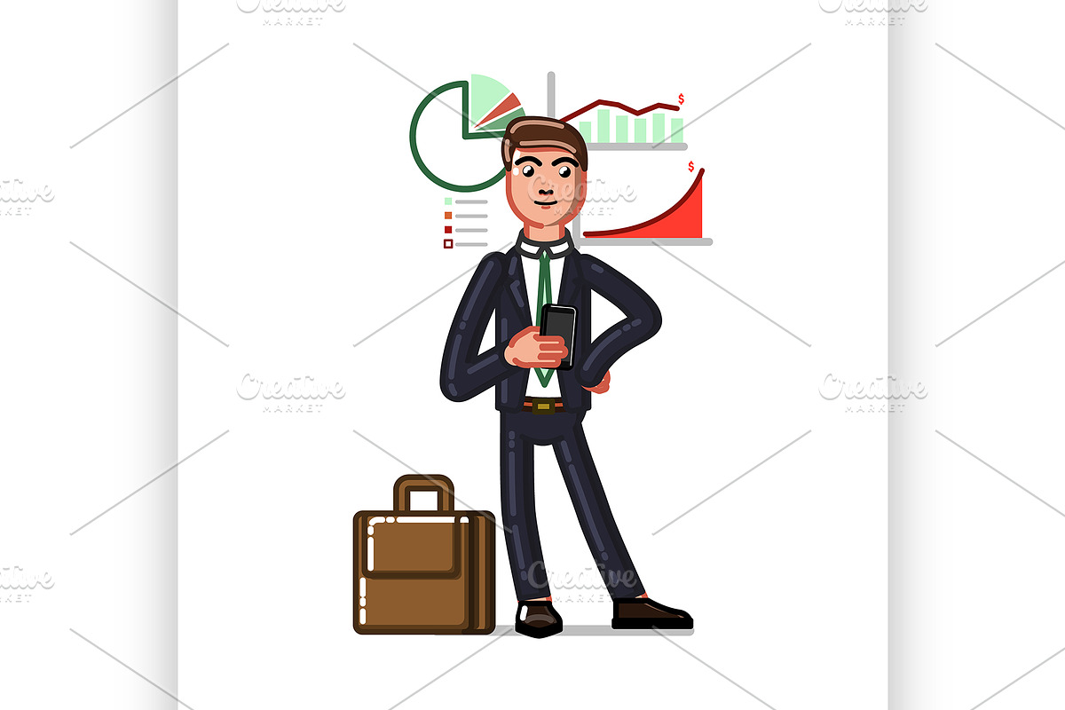 Business sketch man in Illustrations - product preview 8