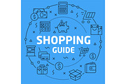 Linear illustration shopping guide